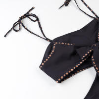 Ropa de mujer europea y americana moda y elegancia temperamento cintura halter vestido de tirantes vestido - details 13