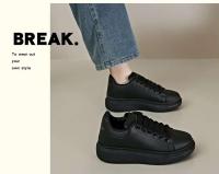 Nuevas zapatillas deportivas informales combinables de primavera para hombre y mujer Mc de cuero blanco con suela gruesa y plantilla de malla transpirable - details 18