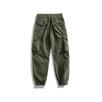 Pantalones Cargo de Moda para Hombres 2024 Estilo Callejero Suelto con Cordón Material de Algodón - details 6
