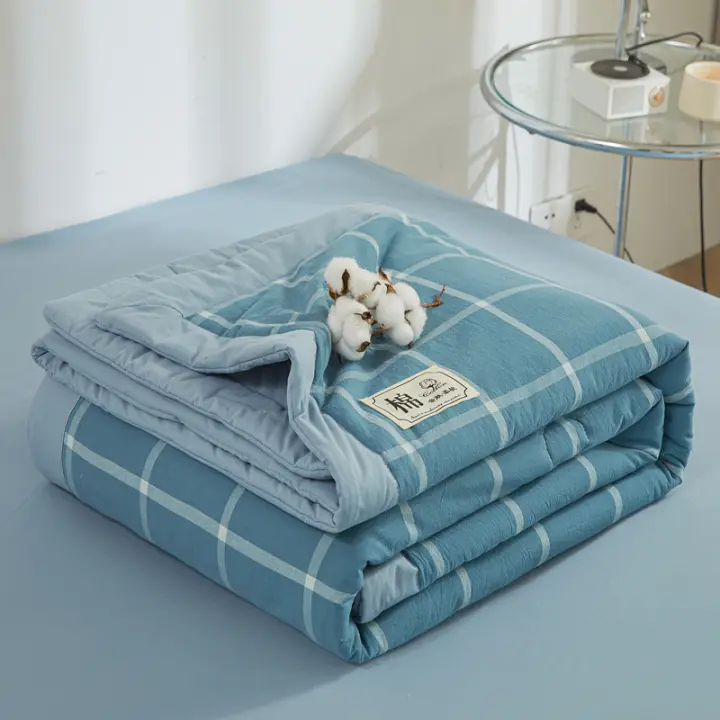 Bonenjoy, 1 unidad, edredón de verano, edredón de estilo a cuadros, edredón fino suave, manta acolchada para habitación de niños y adultos (sin funda de almohada) - 1