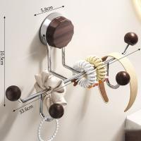 Estante de almacenamiento con ventosa para diadema, ganchos traseros para puerta con soporte de carga fuerte montado en la pared, colgador de esquina de acero inoxidable para ahorro de espacio - details 8