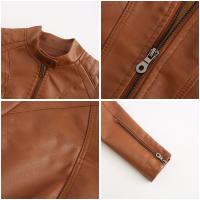 Chaqueta de cuero de imitación para mujer, abrigo de motociclista de moda, ropa de primavera y otoño - details 2