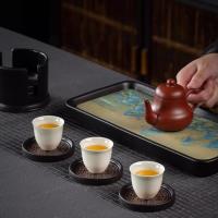 Posavasos de té de Kung Fu antiescaldado duradero, soporte de té elegante de estilo chino, bandeja ligera de plástico de estilo chino para ceremonia del té - details 5