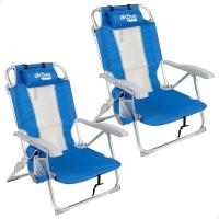 sillas plegables multiposición para playa, jardín, terraza o camping, 5 posiciones, 49x58x80 cm, Altura asiento 27 cm, Topes antivuelco, Soporta 100 kg, Con asas de transporte (85469) - details 22