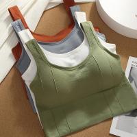 Sujetador deportivo transpirable antisudor para mujer, Top de Yoga sin costuras, Top corto a prueba de golpes, Sujetador deportivo Push Up, Top de entrenamiento para gimnasio - details 6