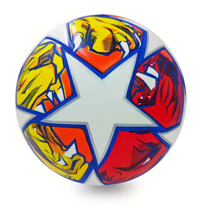 Balón De Fútbol De Cuero Sintético, Gran Elasticidad, Resistente Al Desgaste Y A Prueba De Explosiones, Ideal Para 5 - 1