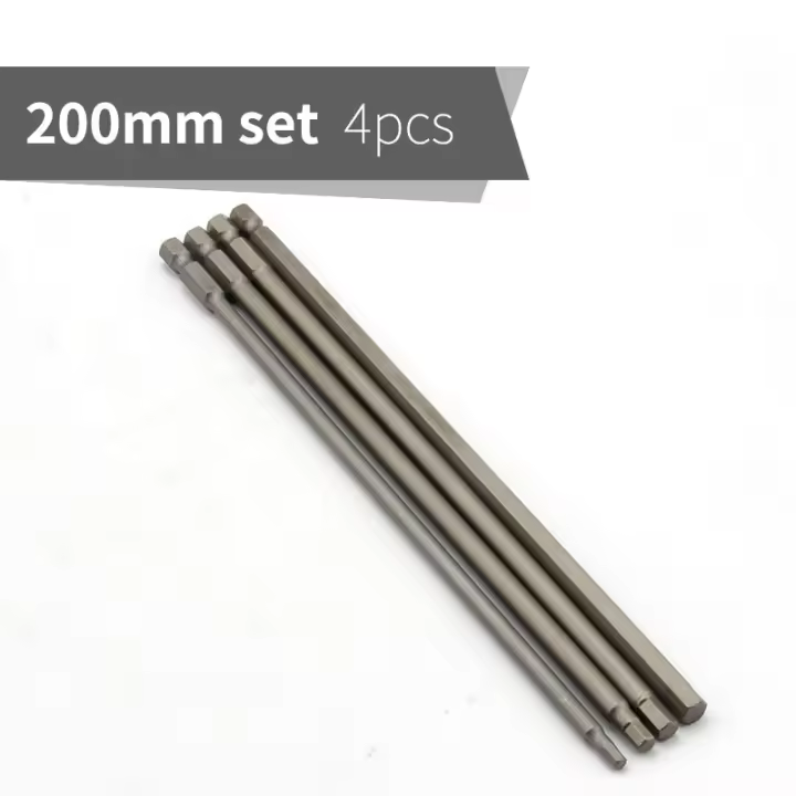 Destornillador de Magneto de 200mm de Alcance Largo y Duro S2 para Herramientas de Mano Puntas de Destornillador Hexagonales para Mejoras del Hogar y Herramientas Rotativas - 1