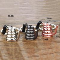 Llavero de Metal 3D creativo con forma de cafetera, Mini llavero con mango de café, llavero creativo con forma de jarra Moka, colgante pequeño - details 7