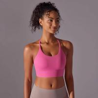 Top de mujer, cuello de chaleco Hai Yuga, decoración triul, deportes con espalda bonita, Top corto a prueba de golpes para - details 12