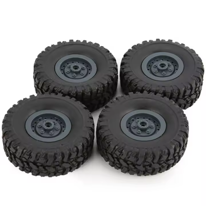 4 Uds llanta de goma para coche trepador de escalada RC 1/16 WPL B-1/B-24/C-14/C-24/B-16 piezas de repuesto para modelo de camión - 1