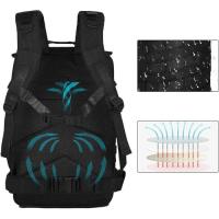 COSHANO Mochila Tácticas, 30L Bolsa equipaje de mano, maleta de cabina, Plegable Impermeable Mochila para Senderismo (Negro) - details 2