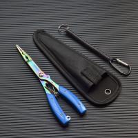 Alicates de pesca de corte de línea multifuncionales con mango de goma, alicates de Boca de pescado, gancho antideslizante, abrazadera de labio de agarre de pescado de acero inoxidable - details 11