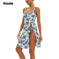 Conjunto de bikini sexy de 2 piezas para mujer, ropa de playa de cintura baja, tankini con vestido largo de playa - details 1
