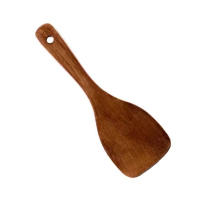 Espátula plana de mango largo para freír, utensilio de madera para cocinar arroz, hecha a mano, utensilios de cocina - details 5