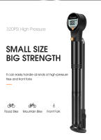Mini bomba de choque para neumáticos de bicicleta, bomba de horquilla de mano portátil, 320PSI, bomba de aire para bicicleta con válvulas Presta Schrader digitales de presión - details 3