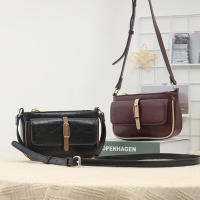Bolso cruzado hecho a mano con hebilla giratoria de moda, Color sólido, pequeño, cuadrado, estilo americano, para ir al trabajo - details 12
