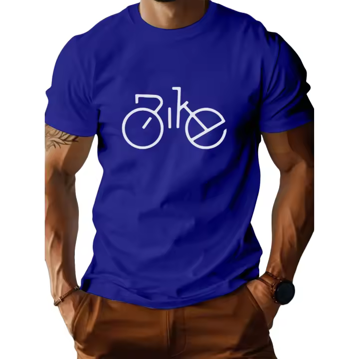 Camiseta BIKE Creativa Hombre Mujer - Estilo Ciclismo - 100% Algodón 210g Transpirable - Moda Casual Lavable - 1