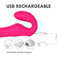 Consolador masajeador de próstata Anal sin tirantes para mujer, vibrador doble femenino, punto G, Juguetes sexuales para adultos, pareja, 10 velocidades - details 13
