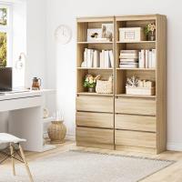 Estantería de Madera de 180cm con 3 Cajones Ideal para Oficina, Salón Organizador de Documentos, Archivadores, Carpetas, Libros - details 1