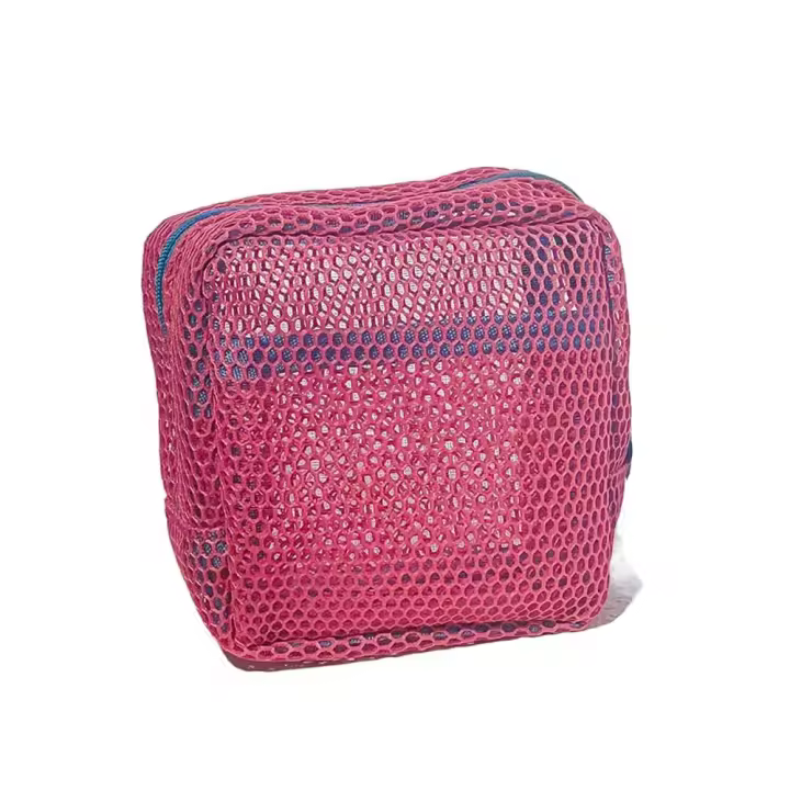 Bolsas de malla con asa y cremallera, bolsa de maquillaje portátil transparente lavable, Kit de viaje multiusos a prueba de desgaste, organizador de lápiz labial - 1