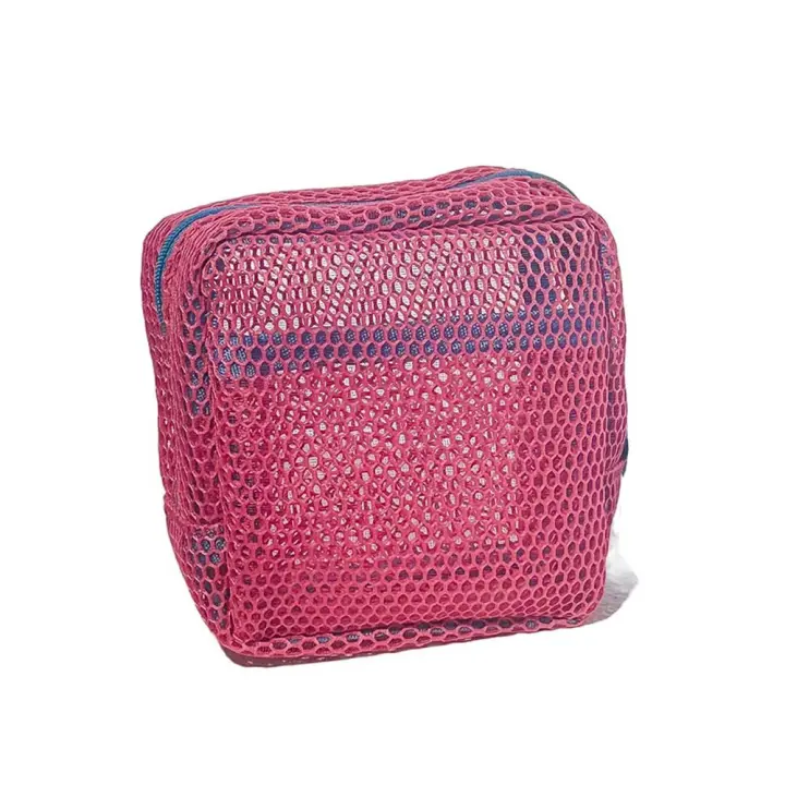 Bolsas de malla con asa y cremallera, bolsa de maquillaje portátil transparente lavable, Kit de viaje multiusos a prueba de desgaste, organizador de lápiz labial - 1