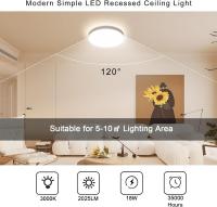 Lámpara LED de Techo ABS IP44 18W, 2050LM, 3000/4000/6500K, Plafón Impermeable para Cocina, Comedor, Iluminación Interior Moderna, 23*23*5 CM - details 10