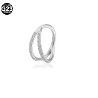 Piercing de Aro para tabique nasal, aro de 18G, g23, Circonia cúbica, zirconia, circonita, zirconita, espiral, joyería corporal, 1 unidad - details 5