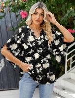 Elegante Blusa de Verano con Estampado Cuello en V para Mujeres Camisa Chic de Moda Joven - details 7