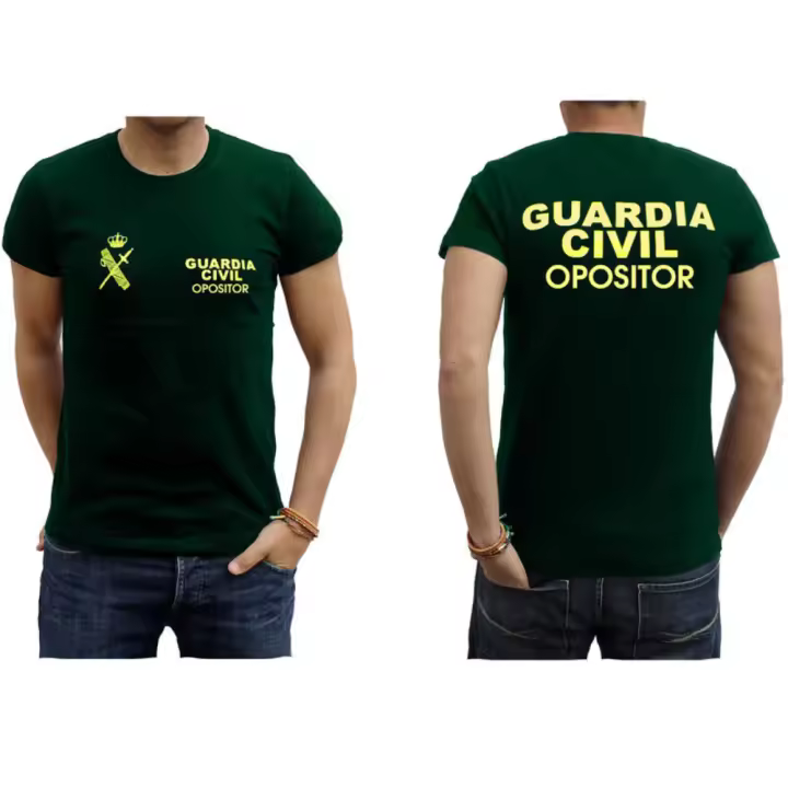 Guardia Civil Adversaire Camiseta Manga Corta Casual Camisa 100% Algodón - 1