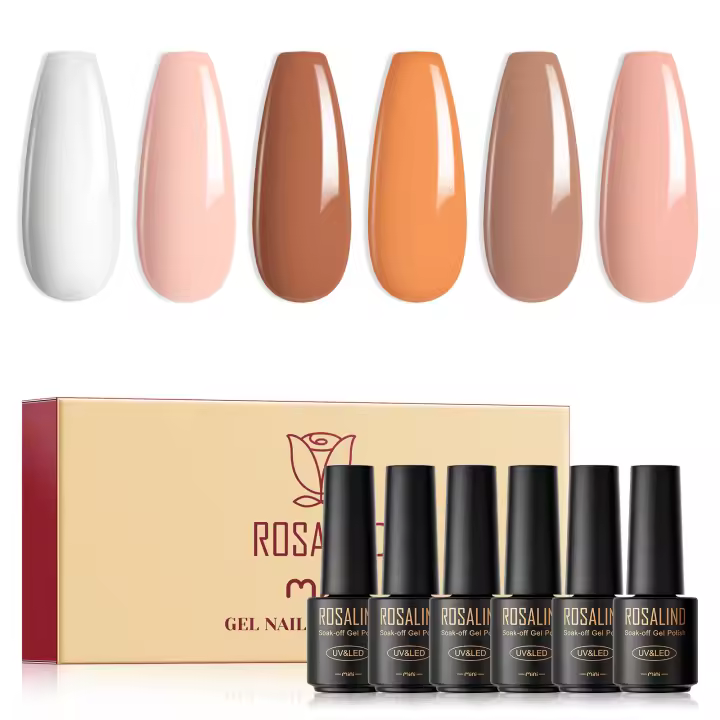 ROSALIND-Kit de esmaltes semipermanentes para uñas, lámpara Led UV, herramientas para manicura, barniz, capa superior y Base - 1