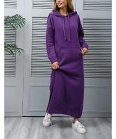 Vestido de Midi para Mujer con Capucha Moda 2025, Tejido Mixto, Estilo Informal, Suelto, Sudadera - details 15
