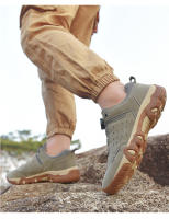 Zapatos de senderismo de marca para hombre, zapatillas de escalada con hebilla giratoria, zapatos antideslizantes para pesca al aire libre, zapatos de ciclismo y caza - details 10
