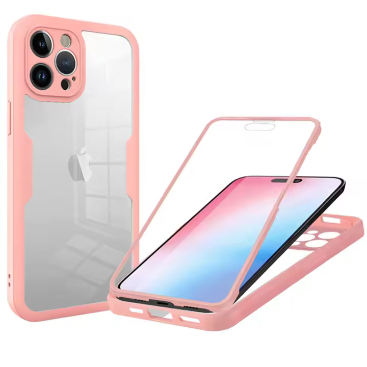 Funda completa para teléfono, cubierta protectora 360 para iP 15, 14, 13, 12, 11 Pro Max con película incorporada - 1