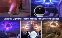 Proyector de estrellas para dormitorio, lámpara LED de techo con temporizador y mando a distancia, luz nocturna, Robot con agujero negro - details 6