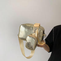 Bolso bandolera pequeño de piel sintética para mujer, bolso de hombro dorado, bolso de diseñador, bolsos de moda - details 8