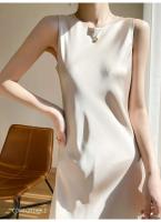 Elegante Vestido de Satén de Acelita para Mujer verano 2024 Vestido de Fiesta sin Mangas de Seda Artificial Sexy - details 6