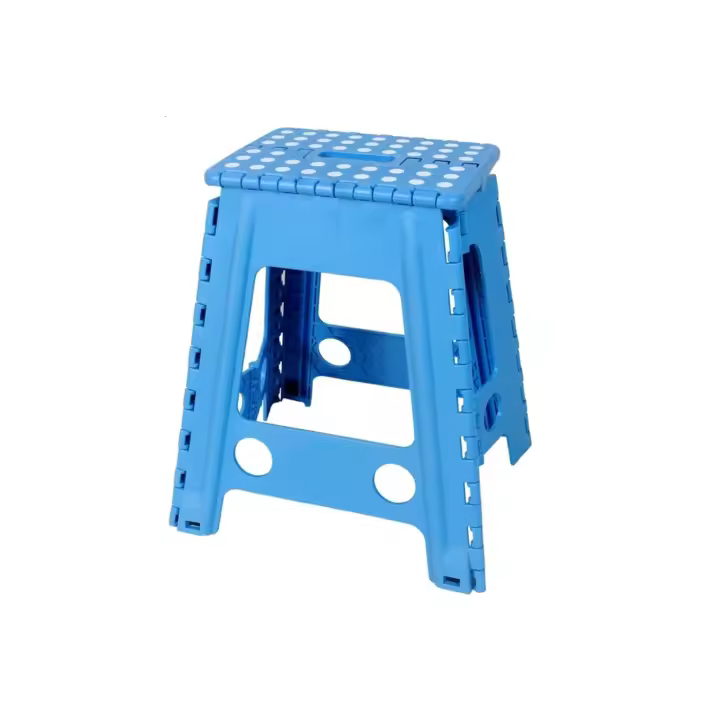 Silla Multiusos de Plástico Plegable – Diseño Ergonómico, Colores Modernos (Azul/Negro) - 1