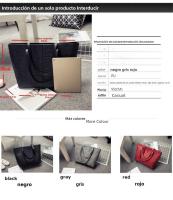 Nuevo bolso texturizado para mujer, bolso de mano portátil de alta gama para mujer, bolso negro impermeable, gran capacidad - details 1