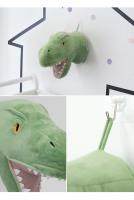 Nordic Style Cartoon Animals Head Wall Decor Stuffed Dinosaur Unicorn Dolls Soft Plush Toys Hanging Pendant Girls Room Ornament - details 9