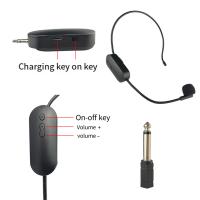 Micrófono Lavalier inalámbrico de montaje en la cabeza, transmisor con receptor para amplificador, altavoz de voz de 1 a 1, 2,4G - details 3