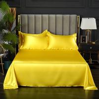 1 pc Bed Sheet for Summer Ice Cool Fabric Top Sheets Satin Smooth Flat Bed Sheet for Double Bedding (no pillowcase) - details 23