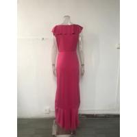 Flamin A Vestido de noche irregular y elegante con volantes y cuello en V - details 16