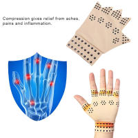 Guantes de compresión para artritis, manoplas magnéticas para terapia de salud sin dedos, soporte deportivo para la muñeca - details 4