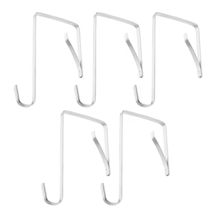 Gancho de puerta ajustable de hierro Simple, colgador de puerta resistente de 100x48mm, colgante con metralla, gancho de puerta para armario, 5 uds. - 1