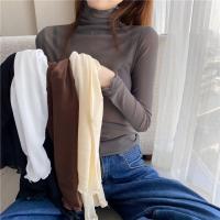 Camiseta de Malla Transparente para Mujer Manga Larga, Cuello Redondo, Seda y Encaje - details 2