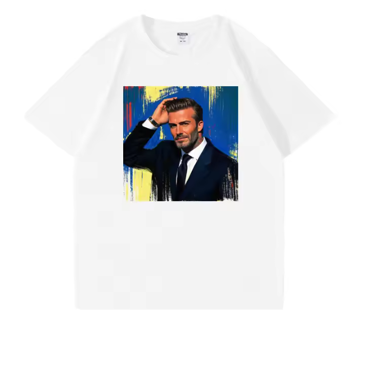 2025 camiseta para hombre camiseta negra de algodón puro camisetas Beckham camiseta blanca última novedad camiseta de fútbol camiseta de fútbol - 1