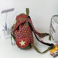 Mochila de gran capacidad con dibujos animados de Lucky Star, mochila escolar con cordón y múltiples bolsillos de estilo coreano, bolsa de nailon Y2K para senderismo y acampada para estudiantes - details 3