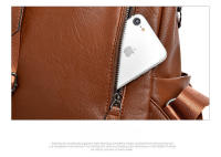 Mochila Retro de cuero suave para mujer, mochila multifuncional de gran capacidad, bolso de viaje de ocio, tendencia popular - details 17