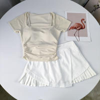 Conjunto de Yoga para Mujeres Falda de Tenis de Nylon Pantalones de Fitness - details 0