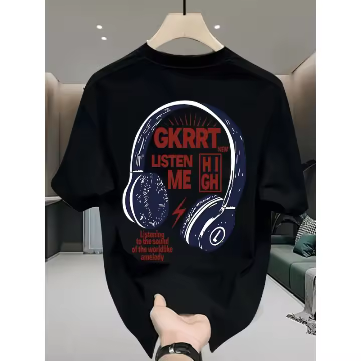 Camiseta Casual de Algodón Puro 100% Versátil para Todas las Temporadas Lavable en Máquina - 1